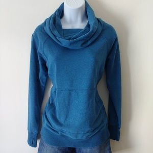 L.L. Bean Cowl Neck Sweatshirt Blue S Petite